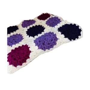 Vintage Granny Square Crotchet Afghan Blanket Baby Blanket Couch Blanket 33"x33"